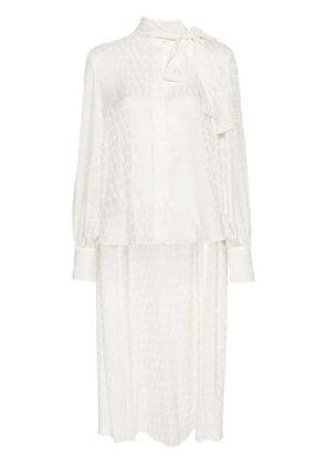 Valentino Garavani Toile Iconographe-jacquard silk blouse - White