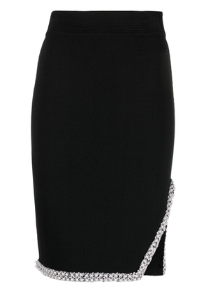 Karl Lagerfeld faux-pearl-embellished pencil skirt - Black