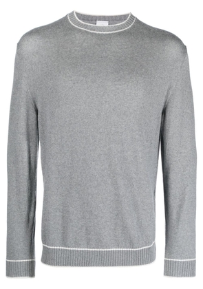 Eleventy stripe-detail wool sweatshirt - Grey