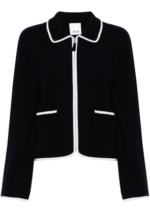 Allude zip-up knitted jacket - Blue