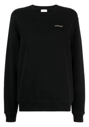 Off-White Diag embroidered cotton hoodie - Black