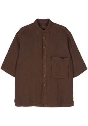 Costumein chambray short-sleeved shirt - Brown
