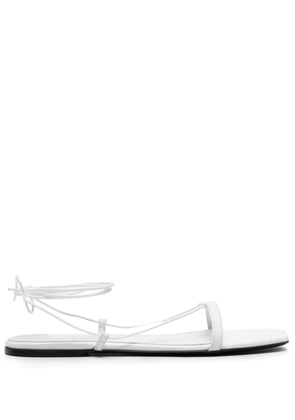 TOTEME tie-fastening leather sandals - White
