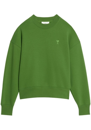 AMI Paris chest embroidered-logo sweatshirt - Green