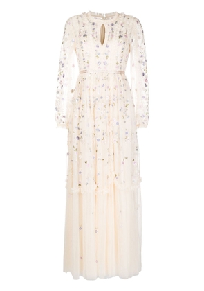 Needle & Thread floral-embroidered maxi-dress - Multicolour