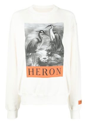 Heron Preston illustration-print cotton sweatshirt - White
