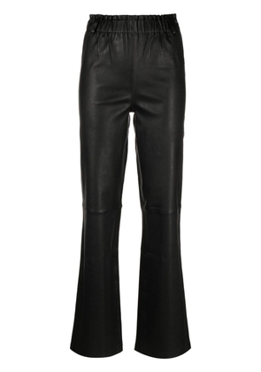 Arma leather flared trousers - Black