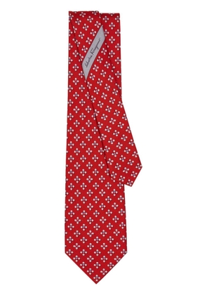 Ferragamo Golf print silk tie - Red