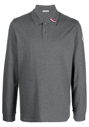 Moncler logo-patch polo shirt - Grey