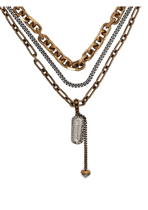 Alexander McQueen triple chain pendant necklace - Gold