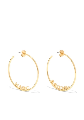 Marc Jacobs Oversized logo hoop earrings - Gold