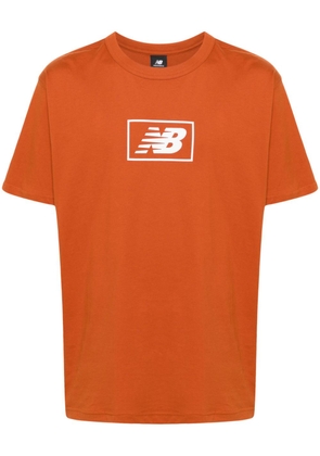 New Balance logo-print cotton T-shirt - Orange