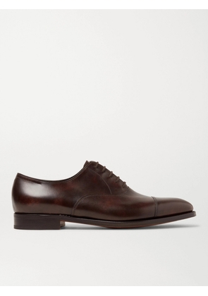 John Lobb - City II Burnished-Leather Oxford Shoes - Men - Brown - UK 5