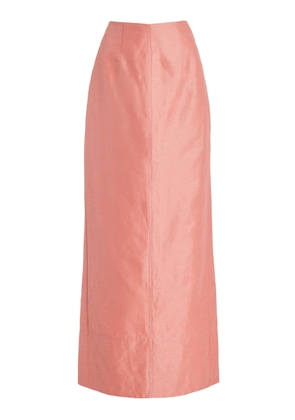 Aje - Mary Linen-Blend Column Maxi Skirt - Pink - AU 14 - Moda Operandi