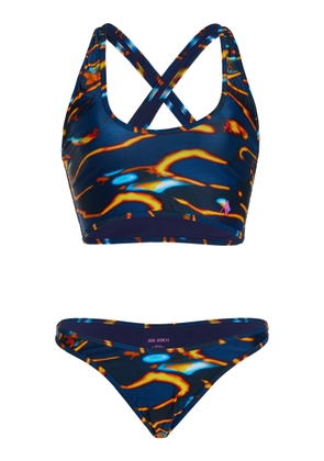 The Attico - Asymmetric Printed Bikini Set - Multi - XS - Moda Operandi