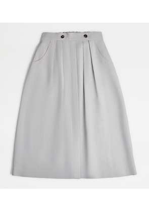 Tod's - Skirt in Linen, GREY, 36 - Skirts