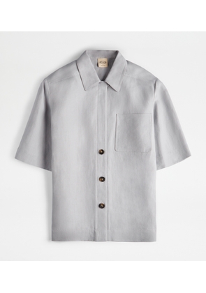 Tod's - Shirt in Linen, GREY, 36 - Shirts
