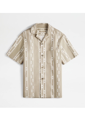 Tod's - Shirt in Cotton, WHITE,BEIGE, 36 - Shirts