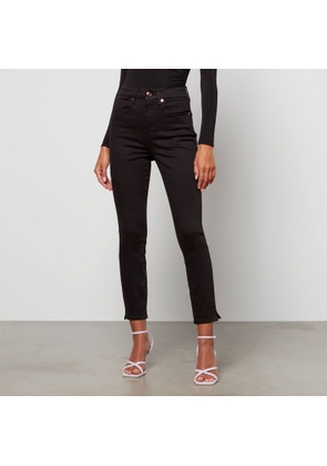 Good American Women's Good Waist Crop Side Slit Jeans - Black001 - US 14/UK 18