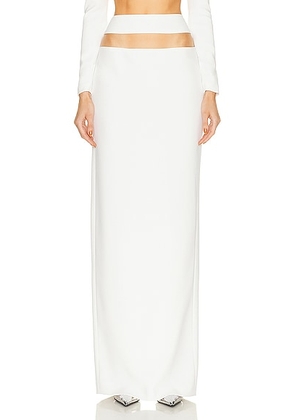 MONOT Cut Out Maxi Skirt in White - White. Size 4 (also in 6).