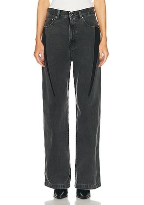 Dion Lee Slouchy Darted in Washed Black - Black. Size 25 (also in 24, 26, 27, 28, 29, 30).