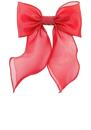 Emi Jay Bow Barrette in Red.