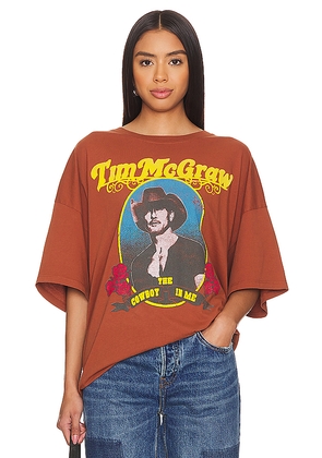 DAYDREAMER Tim Mcgraw The Cowboy In Me Tee in Rust.