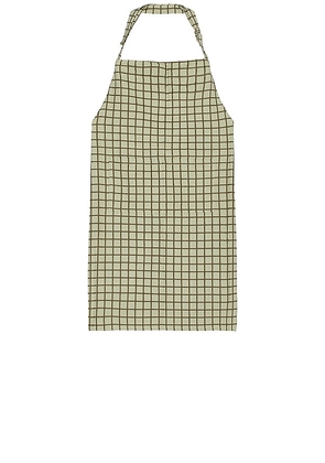 HAWKINS NEW YORK Essential Check Apron in Green.
