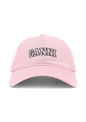 Ganni Cap Hat in Pink.