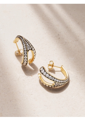 Lucy Delius - Wishbone Large 14-karat Gold Diamond Hoop Earrings - One size