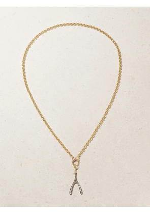 Lucy Delius - Wishbone Large 14-karat Gold Diamond Necklace - One size