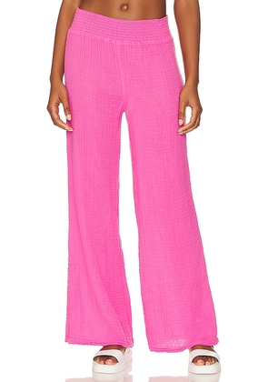 Michael Stars Susie Wide Leg Pant in Pink. Size XL.