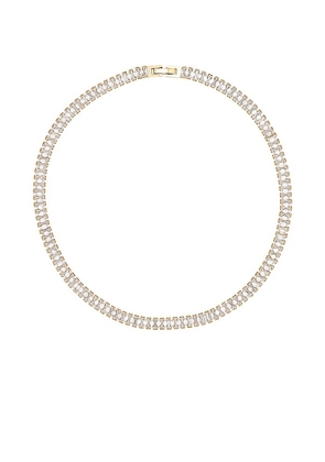 8 Other Reasons Tennis Necklace in Metallic Gold.