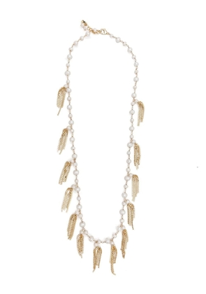 Rosantica fringed pearl-necklace - Gold