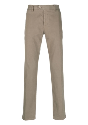 Boggi Milano straight-leg stretch-cotton chino trousers - Green