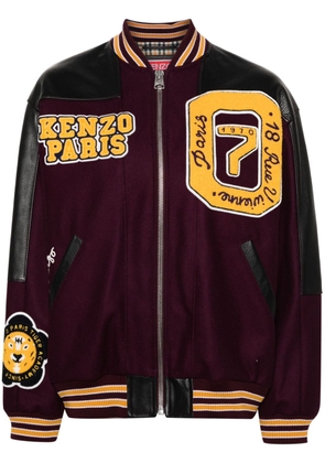 Kenzo Tiger Academy-appliqué varsity jacket - Purple