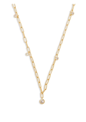 Kenneth Jay Lane cubic zirconia-pendant gold-plated necklace