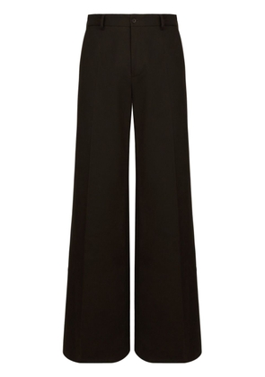 Dolce & Gabbana wide-leg cotton trousers - Brown