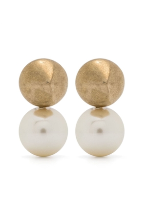 Ferragamo bead-embellished drop earrings - Gold