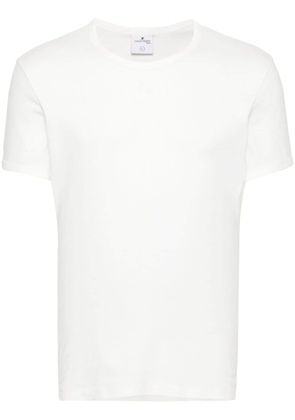 Courrèges logo-patch cotton T-shirt - White