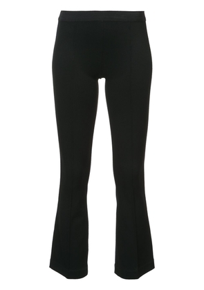 Helmut Lang cropped flare rib trousers - Black
