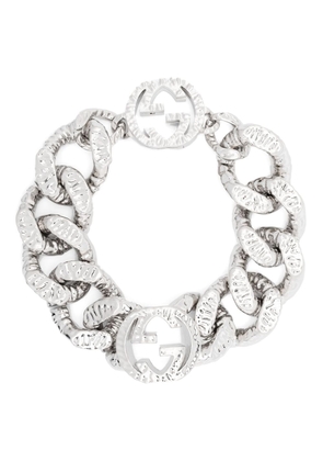 Gucci Interlocking G oversize-chain choker - Silver