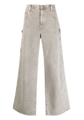 AGOLDE organic-cotton wide-leg jeans - Grey