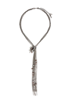 Peserico Tie crystal-embellished necklace - Black