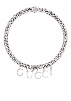 Gucci sterling silver Interlocking G chain necklace