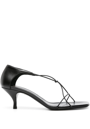 TOTEME crossover-strap leather sandals - Black