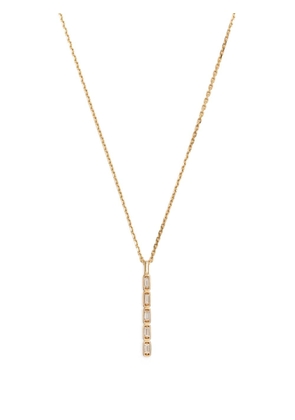 Suzanne Kalan 18kt yellow gold diamond baguette necklace