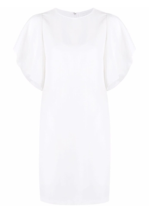 Fabiana Filippi short-sleeve ruffle-detail dress - White