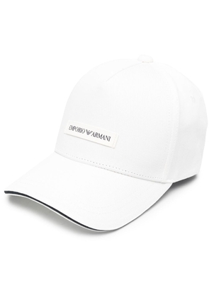 Emporio Armani logo-patch cap - White