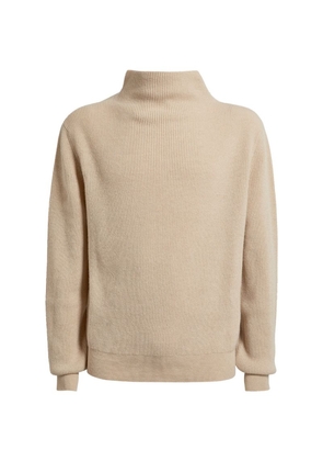 The Row Cashmere High-Neck Daniel Sweater